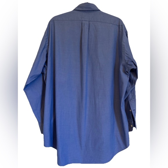 Polo Ralph Lauren Men’s Dress Shirt Yarmouth Blue Sz 17-33 Oxford - Picture 2 of 6